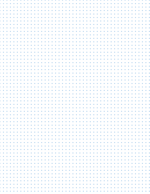 Printable dot grid paper: small light blue dots spaced 5 mm apart across a US Letter sheet
